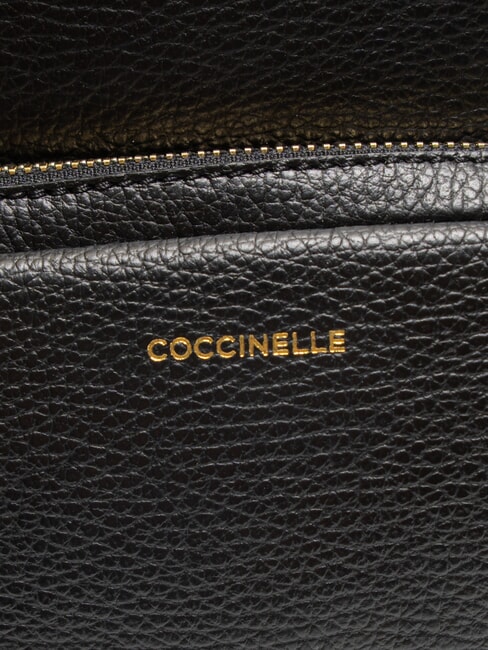 JEN Sac à dos en cuir martelé Noir - Sacs pour Femme