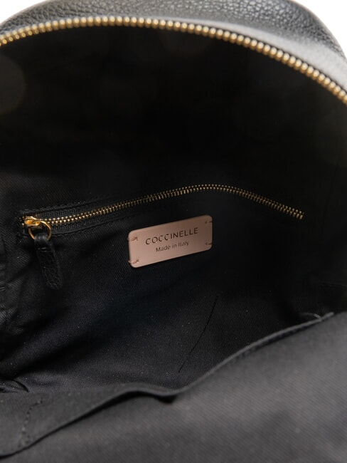 JEN Sac à dos en cuir martelé Noir - Sacs pour Femme