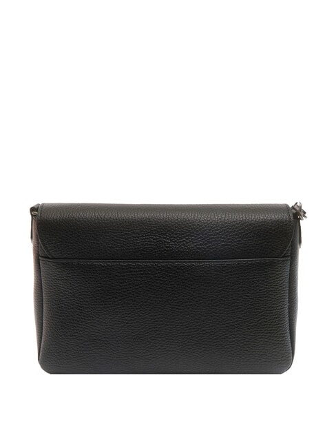 ARIES Sac bandoulière en cuir martelé Noir - Sacs pour Femme