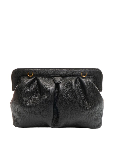 DILETTA SOFT Pochette en cuir martelé Noir - Sacs pour Femme