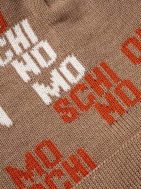 LOGO BICOLOR Chapeau &agrave; revers beige - Bonnets