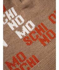 MOSCHINO LOGO BICOLOR Chapeau &agrave; revers beige - Bonnets - 2