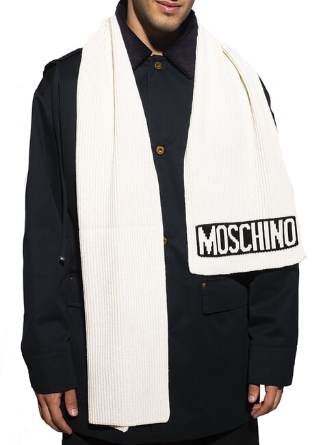 LOGO Écharpe côtelée crème - Écharpes