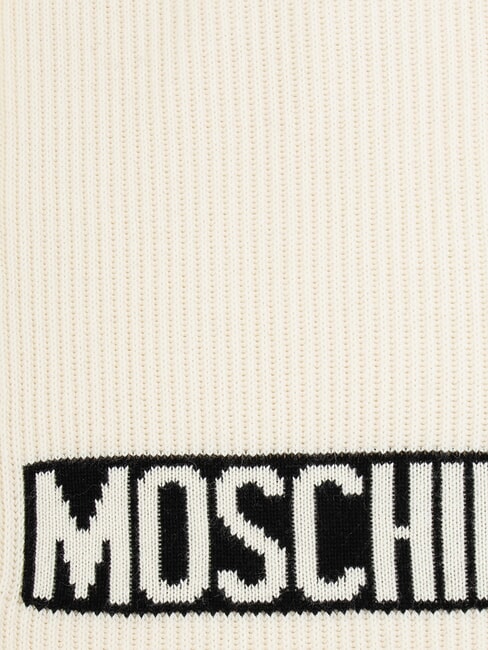 LOGO Écharpe côtelée crème - Écharpes