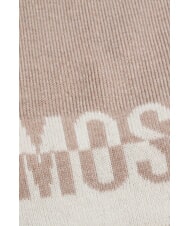 MOSCHINO BICOLOR Écharpe avec logo beige - Écharpes - 3
