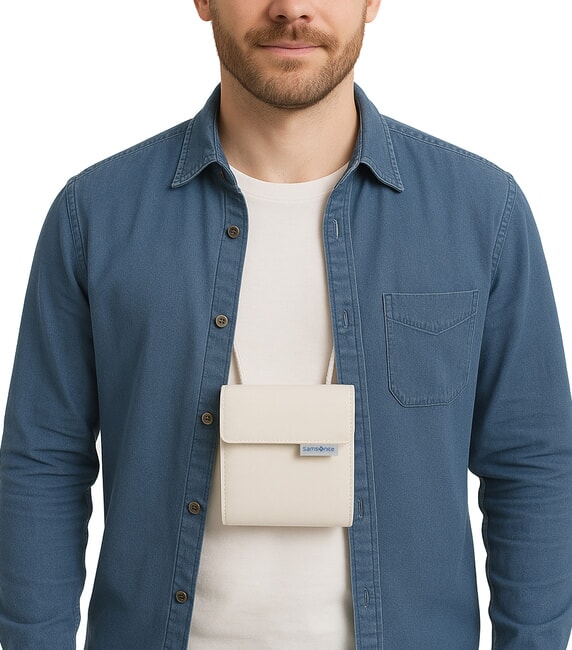 GLOBAL TRAVEL  GLOBAL TRAVEL Étui de cou multi-poches BEIGE - Accessoires Voyage