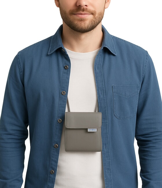 GLOBAL TRAVEL  GLOBAL TRAVEL Étui de cou multi-poches ECLIPSEGREY - Accessoires Voyage