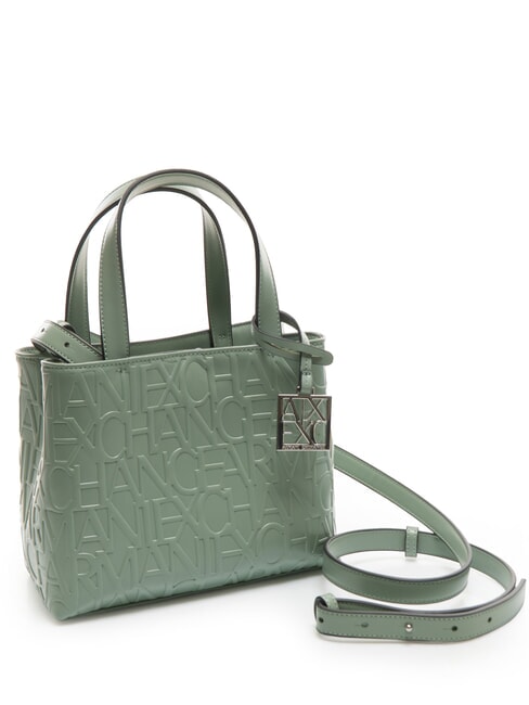 LOGO EMBOSSED Petit sac à main, avec bandoulière sage - Sacs pour Femme