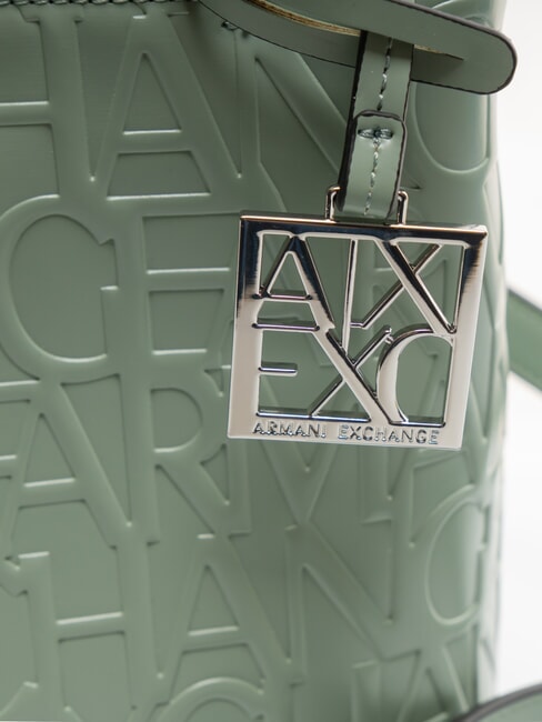 LOGO EMBOSSED Petit sac à main, avec bandoulière sage - Sacs pour Femme