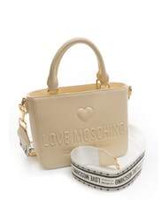 LOVE MOSCHINO MADE WITH LOVE Mini sac à main, avec bandoulière Ivoire - Sacs pour Femme - 2