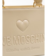 LOVE MOSCHINO MADE WITH LOVE Mini sac à main, avec bandoulière Ivoire - Sacs pour Femme - 4