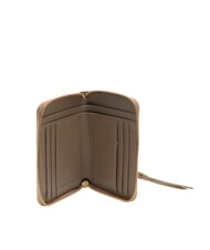 COCCINELLE VOILE Portefeuille en cuir à fermeture éclair de taille moyenne taupe chaud - Portefeuilles Femme - 2