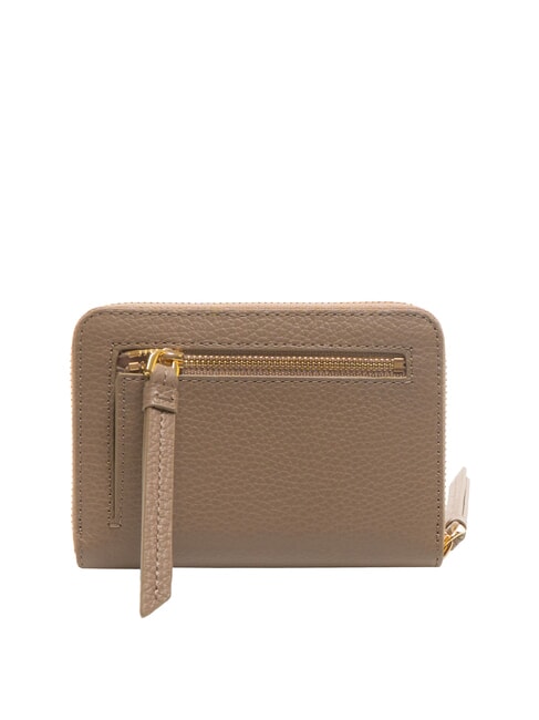 VOILE Portefeuille en cuir à fermeture éclair de taille moyenne taupe chaud - Portefeuilles Femme