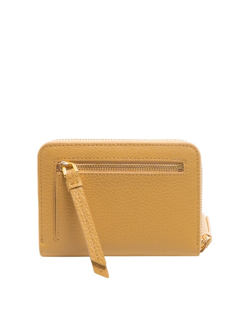 VOILE Portefeuille en cuir à fermeture éclair de taille moyenne beige frais - Portefeuilles Femme