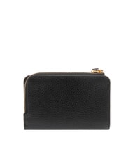 COCCINELLE VOILE Portefeuille moyen en cuir martelé Noir - Portefeuilles Femme - 3