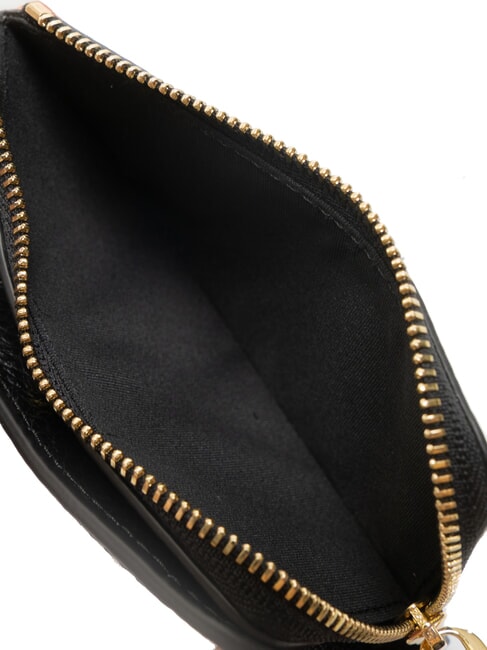 VOILE Portefeuille moyen en cuir martelé Noir - Portefeuilles Femme