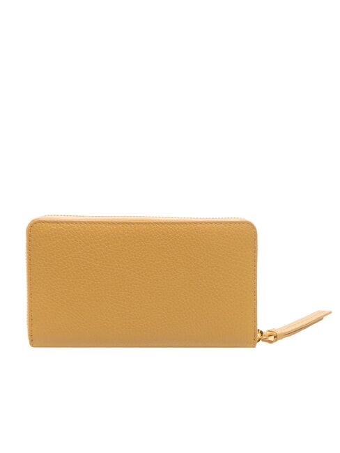 VOILE Grand portefeuille en cuir avec fermeture éclair beige frais - Portefeuilles Femme