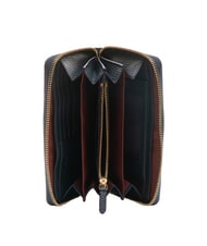 COCCINELLE VOILE Grand portefeuille en cuir avec fermeture éclair bleu nuit - Portefeuilles Femme - 2