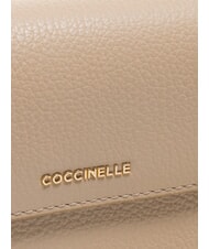 COCCINELLE FAINT Mini sac en cuir martelé rose poudré - Sacs pour Femme - 4