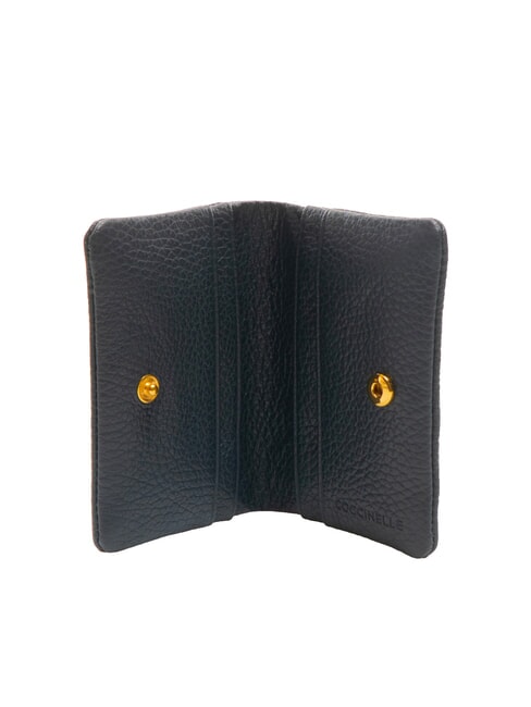 SOFTY Porte-cartes en cuir martelé bleu nuit - Portefeuilles Femme