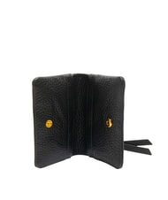 COCCINELLE SOFTY Porte-cartes en cuir martelé Noir - Portefeuilles Femme - 2