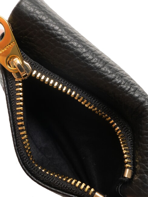 SOFTY Porte-cartes en cuir martelé Noir - Portefeuilles Femme