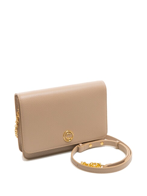 TULIP Sac bandoulière en cuir martelé rose poudré - Sacs pour Femme