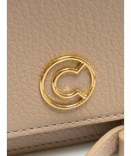 COCCINELLE TULIP Sac bandoulière en cuir martelé rose poudré - Sacs pour Femme - 5