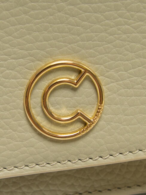 TULIP Sac bandoulière en cuir martelé vert céladon - Sacs pour Femme