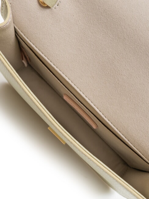 TULIP Sac bandoulière en cuir martelé vert céladon - Sacs pour Femme