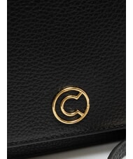 COCCINELLE TULIP Sac bandoulière en cuir martelé Noir - Sacs pour Femme - 5