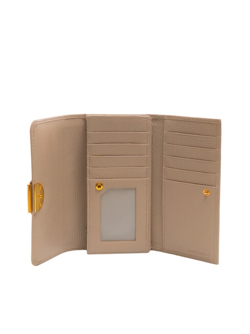 TALEA Portefeuille continental en cuir martelé rose poudré - Portefeuilles Femme