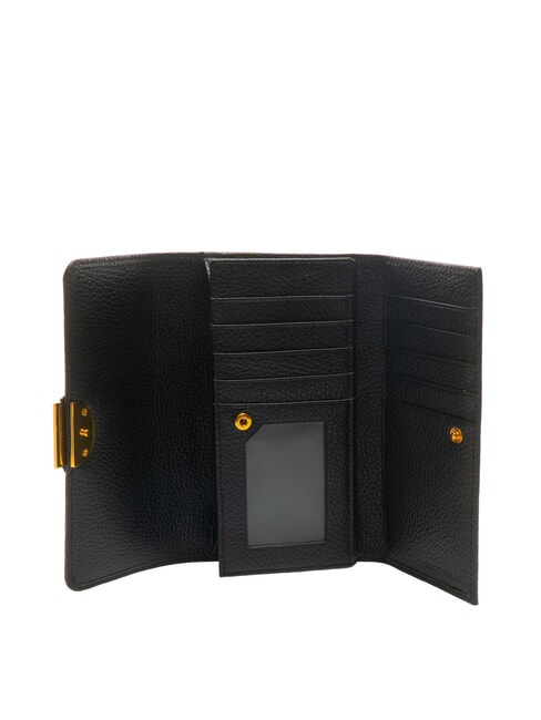 TALEA Portefeuille continental en cuir martelé Noir - Portefeuilles Femme