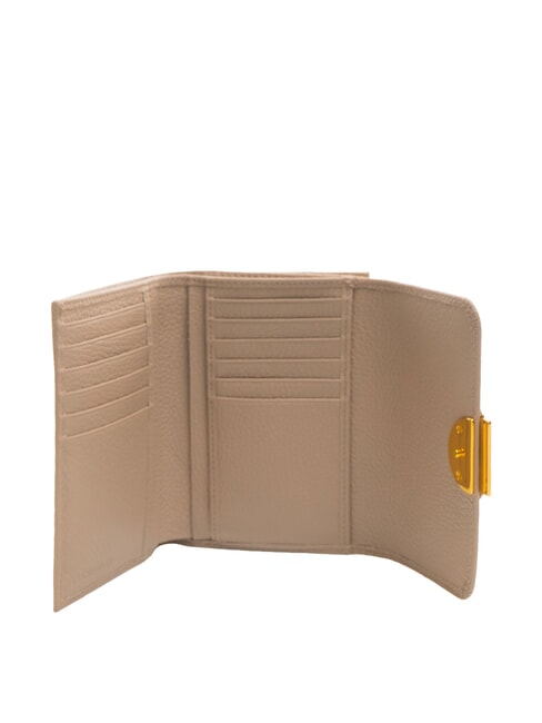 TALEA Portefeuille moyen en cuir martelé rose poudré - Portefeuilles Femme