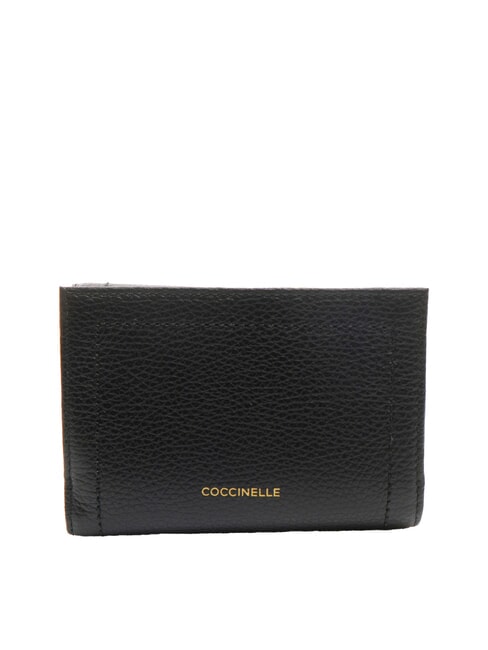 TALEA Portefeuille moyen en cuir martelé Noir - Portefeuilles Femme