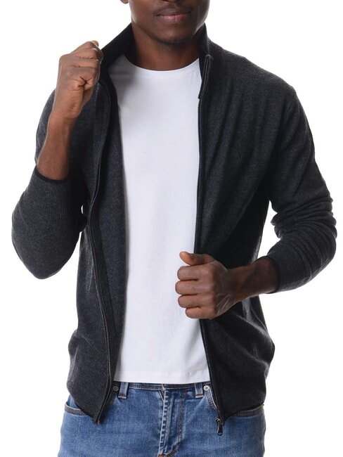 12GG Pull-over mélange gris foncé - Pulls pour hommes