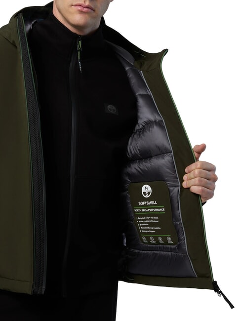 HOBART Veste à capuche vert forêt - Vestes pour hommes