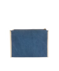 THE BRIDGE ANNA Pochette plate en toile bleu marine/blanc lait abb. or - Sacs pour Femme - 4