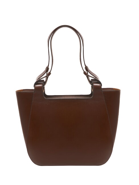 LUCIA Sac à bandoulière en cuir MARRON - Sacs pour Femme