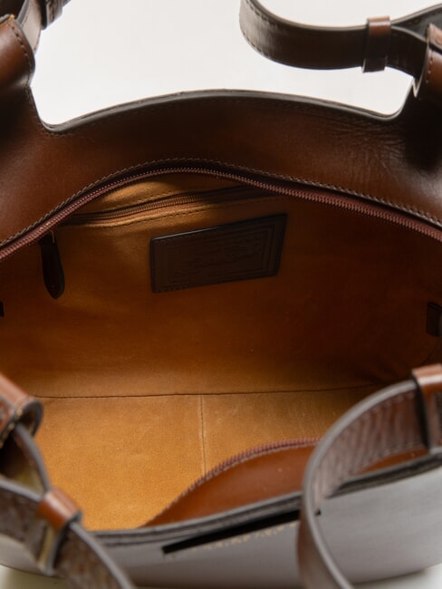 LUCIA Sac à bandoulière en cuir MARRON - Sacs pour Femme