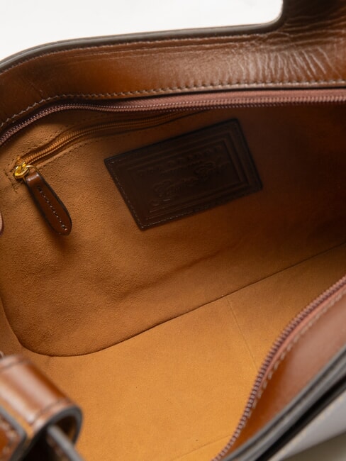 LUCIA Sac à bandoulière en cuir MARRON - Sacs pour Femme