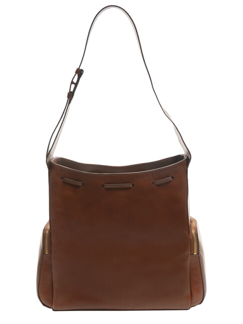 CARLOTTA Sac cartable en cuir avec poches MARRON - Sacs pour Femme