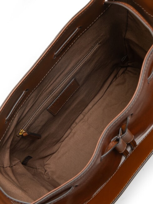 CARLOTTA Sac cartable en cuir avec poches MARRON - Sacs pour Femme