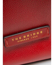 THE BRIDGE CARLOTTA Sac seau à bandoulière cerise / or - Sacs pour Femme - 3