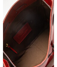 THE BRIDGE CARLOTTA Sac seau à bandoulière cerise / or - Sacs pour Femme - 5