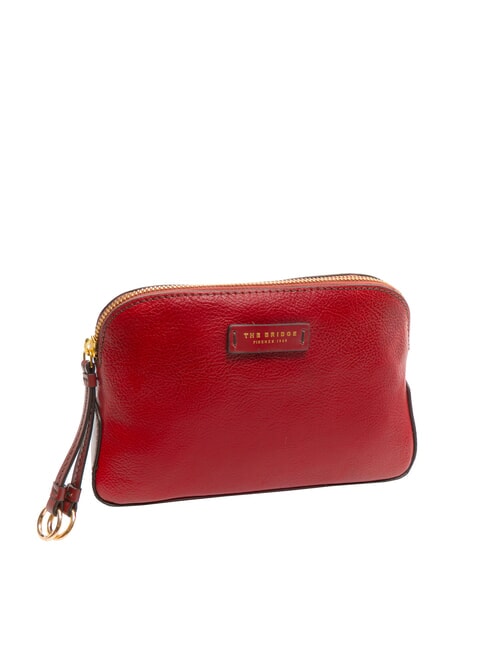 CARLOTTA Trousse de beauté en cuir cassis / or - Trousses