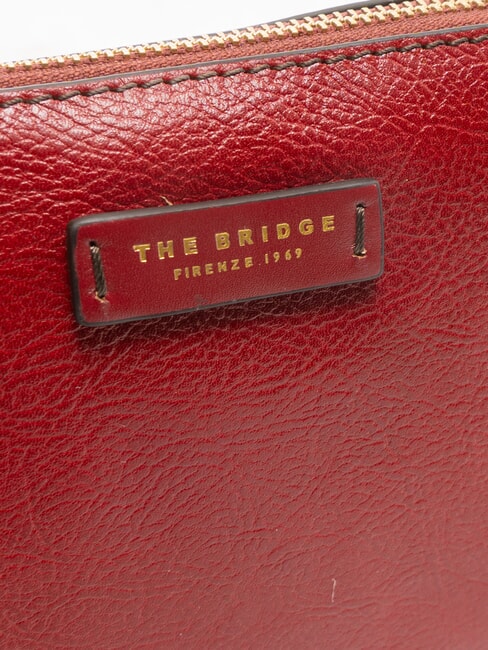 CARLOTTA Trousse de beauté en cuir cassis / or - Trousses