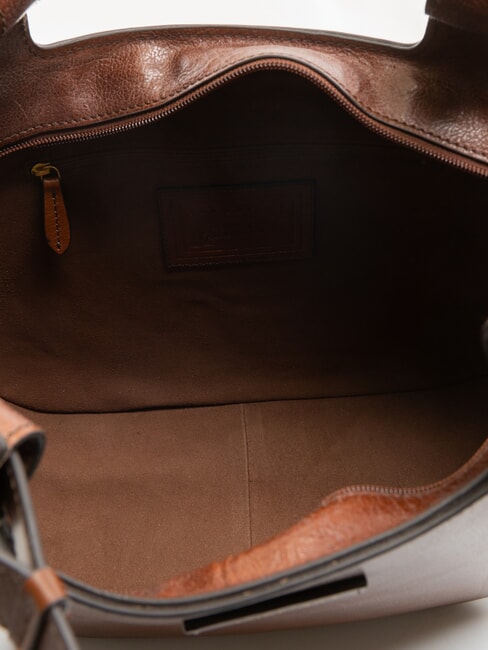 LUCIA Sac à bandoulière en cuir MARRON - Sacs pour Femme