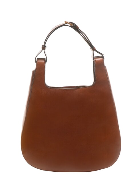 LUCIA Sac à bandoulière Hobo en cuir MARRON - Sacs pour Femme