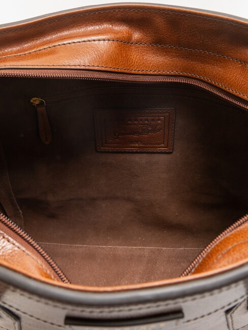 ANGELA Sac &agrave; bandouli&egrave;re en cuir MARRON - Sacs pour Femme